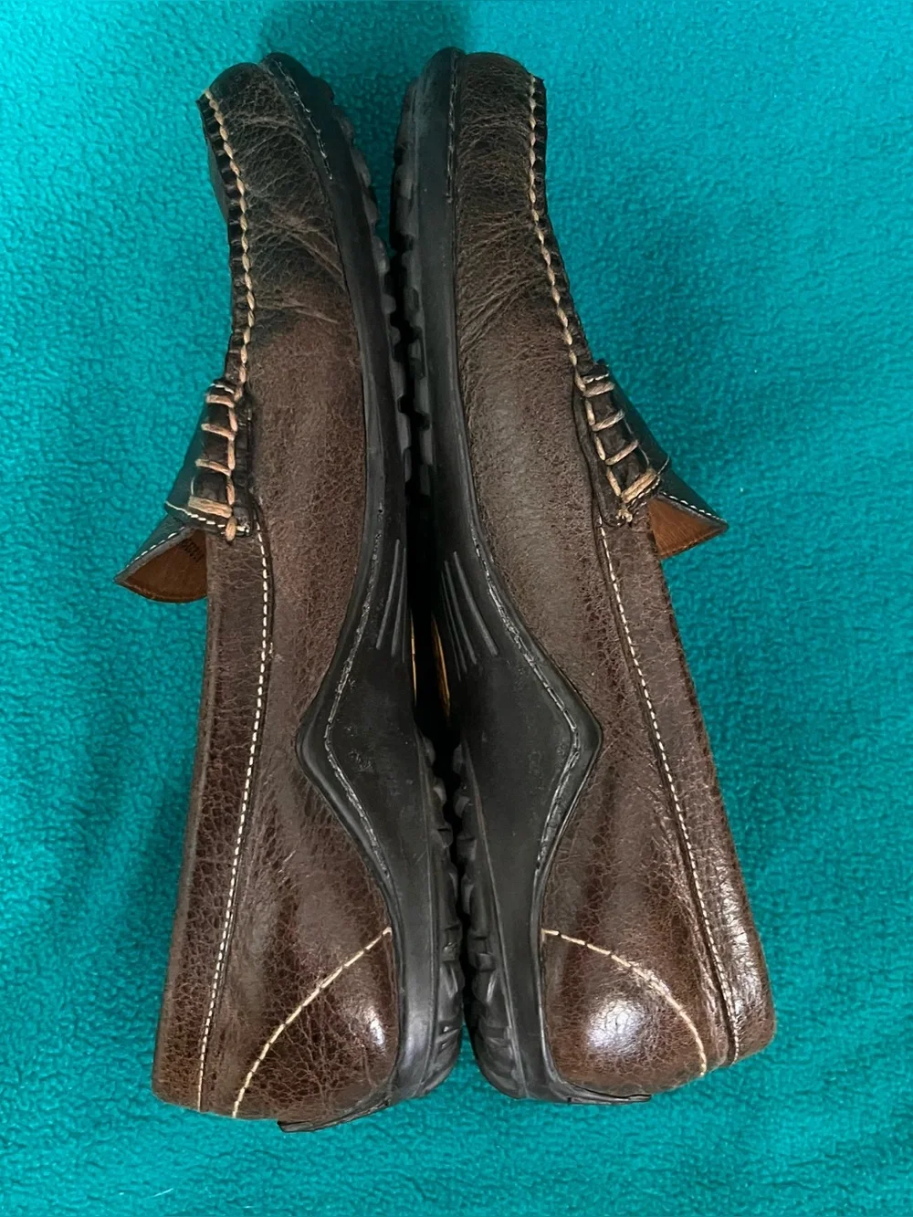Martin Dingman Mens Walnut Brown Bill Water Buffalo Penny Loafers Sz 9